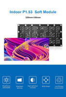 Módulo LED Flexible X-Color para Interiores P1.53, Panel de Pantalla LED Flexible de 320*160 mm, Módulo de Pantalla LED Curva para Video Wall