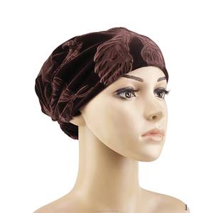 YASEEN Velvet Breathable Eco-Friendly Solid Color Patterned Multifunctional and Headscarf <b>Hat</b> Women, Suitable for All Seasons, - Product Image 6
