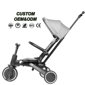 Triciclo de viaje para bebés <span class=keywords><strong>BEBELUX</strong></span> Modelo T8, plegable con un botón, respaldo reclinable, asiento giratorio, para niños de 10 a 60 kg. - Product Image 1