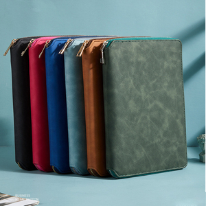 Cartera de cuero Suministros de oficina Diario Cuaderno A5 B5 <span class=keywords><strong>Carpeta</strong></span> con <span class=keywords><strong>carpeta</strong></span> de archivos B5 Cremallera - Product Image 4