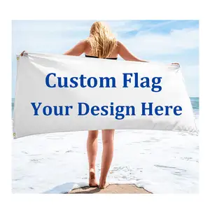 Huiyi Factory Supply Logo de diseño gratuito Banner personalizado 3x5 Publicidad personalizada Impreso digital 3x5Ft Banderas personalizadas