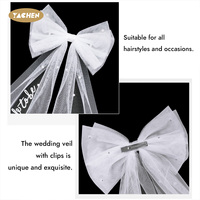 YACHEN Ensemble Nœud Cheveux, Voile et Écharpe pour Future Mariée, Cadeau de Fête Prénuptiale, Fiançailles, Enterrement de Vie de Jeune Fille, Décorations de Fête pour Future Mariée