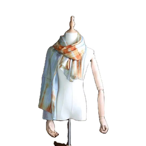 Bufanda de Lino y Seda Sai Gon, Diseño Jacquard de Lujo, Multifuncional, Cálida para Invierno, con Estampado, 70x180cm, para Mujer, Exportación - Product Image 1