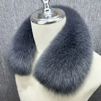 Écharpe carrée surdimensionnée en fourrure de renard véritable pour femme - Fourrure naturelle pour usage extérieur