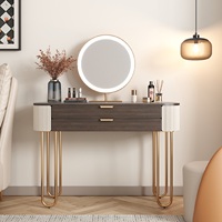 Meuble de chambre à coucher de style luxueux haut de gamme, commode pour filles, style moderne européen, coiffeuse nordique avec miroir