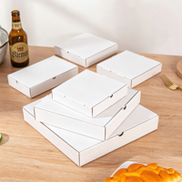 Boîte à pizza écologique sur mesure, impression à la demande, taille personnalisée et logo de l'entreprise, emballage à emporter recyclable en kraft avec revêtement UV