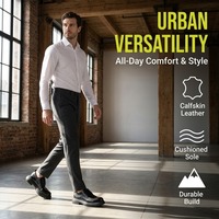 Chaussures décontractées en cuir pour hommes, à lacets, avec semelle plateforme noire, logo personnalisé OEM, directement de l'usine