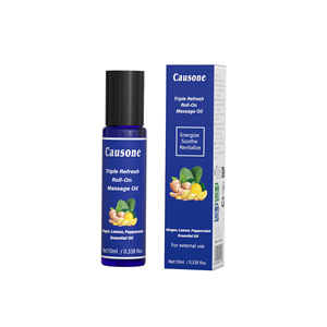 Turmeric Lemon Mint Scent Cooling Oil Massage Ball Essential Aromatherapy Roller for Itching Relief Mind Refreshment Insect Bite - Product Image 1