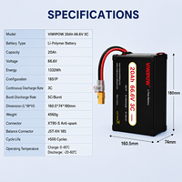 Paket Baterai Drone Lipo 20Ah 66.6V 3C, Waktu Terbang Lama, Kapasitas Tinggi untuk Drone Pertanian, Logistik, dan Pemetaan, Mendukung OEM