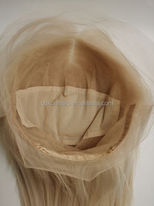 #60 con peluca superior de encaje completo <span class=keywords><strong>rubio</strong></span> platino sin pegamento HD Peluca de cabello humano frontal de encaje transparente, cabello virgen recto de hueso - Product Image 4