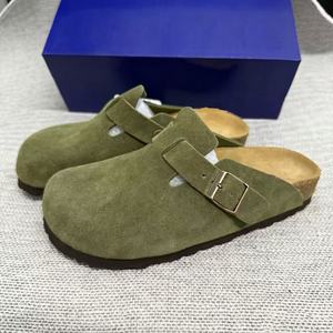 Sandales Birkenstock en cuir de vachette, semelle en liège légère et respirante, demi-ouvertes, rehaussées, à semelle épaisse, bout fermé, doublure en cuir - Nouveauté - Product Image 4