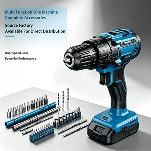 Long Service Life High Value Electric Drill 122PCS Combination <b>Set</b> 21V Brushless Lithium Motor Electric Power Drill ODM/OEM - Product Image 1