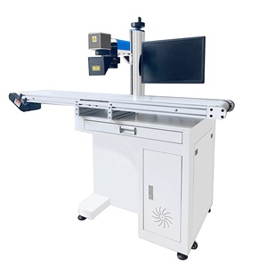 Machine de marquage laser CO2 20W/30W/50W | Codage industriel par lots sur bois de caoutchouc plastique | Marquage volant avec positionnement visuel - Product Image 1