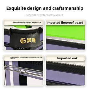 Modelo de ocho rayos, mesa de billar de madera maciza, retorno automático, Club comercial, diseño estándar negro, cojín de lana, bolsillo de cuero - Product Image 3