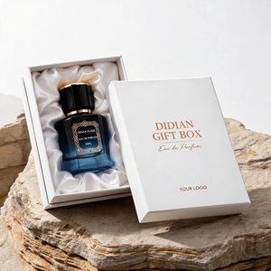 Botella de Perfume Hexagonal de Vidrio Transparente Degradado de Alta Calidad Personalizada de 50 ml, Botellas de Aceite de Perfume Vacías con Envase Cosmético - Product Image 1