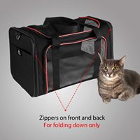Transporteurs pour animaux de compagnie, transport pour animaux de compagnie approuvé par les compagnies aériennes, voyage pliable pour animaux de compagnie souple pour chats moyens et chiots