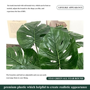 Bán buôn cây nhân tạo trong chậu màu xanh lá cây nhân tạo cây xanh lá cây cây bonsai mà không cần nồi cho trang trí nội thất - Product Image 3