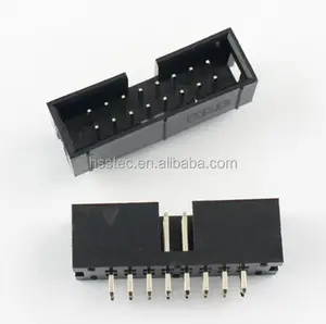 Connettore protetto maschio diritto del pwb IDC dell'intestazione della scatola di Pin 16 di Pin di 2.54mm 2x8 DC-16