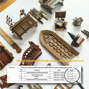ชุดประกอบโมเดลไม้ดนตรีไฟฟ้า 3 มิติ แฮนด์เมด พร้อมไฟ LED สำหรับวางหนังสือ ตกแต่งโต๊ะทำงาน ของเล่น ของขวัญวันฮาโลวีน/อีสเตอร์ บรรจุกล่องสี - Product Image 2