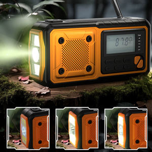 LCD Display Portable Factory Weather Alert Hand Crank Solar Radio with Flashlight and Power Bank Function Outdoor Camping Radio - Product Image 5