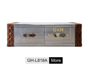 Juego de Mesa de Centro y Mueble para TV de Metal Espejado, Diseño Industrial para Salas de Estar, Dormitorios y Apartamentos, Incluye Silla Cómoda - Product Image 3