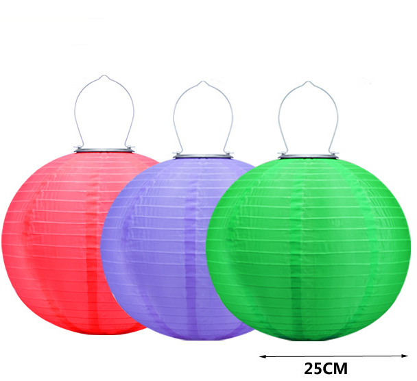 Outdoor Waterproof IP44 Customized Portable Solar Nylon Fabric Lantern for Garden,wedding,Decoration,Christmas,Courtyard,