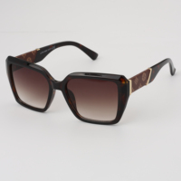 Nuevas Gafas de Sol de Moda para Mujer, con Protección UV400, Montura Cuadrada Marrón Oscuro, Embalaje Personalizado, para Exteriores