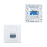 Prise murale FTTH de port adaptateur SC/FC/LC Quadplex simple concave, boîte FTTH d'installation dissimulée