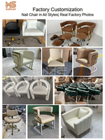 MS-Display Mobilier de Salon de Manucure au Design Moderne, Plateau en Pierre Artificielle Personnalisable pour Salons de Manucure Américains, Canadiens et Australiens