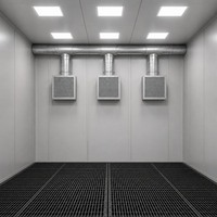 Chambre de sablage automatique à sec sous pression pour la fabrication et le nettoyage de grandes structures métalliques en acier