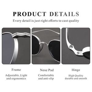 Nuovi <span class=keywords><strong>Occhiali</strong></span> <span class=keywords><strong>da</strong></span> <span class=keywords><strong>Sole</strong></span> <span class=keywords><strong>Rotondi</strong></span> Polarizzati <span class=keywords><strong>da</strong></span> Uomo in 100% Titanio Argento Stile Retrò <span class=keywords><strong>Vintage</strong></span> di Tendenza - Product Image 6