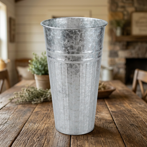 AK Latón Jardín Antiguo Galvanizado Cubo alto Florero Hierro Maceta Decoración Cubo Impermeable Jardín al aire libre - Product Image 2