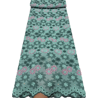 NI.AI Nouveauté Tissu en Dentelle Africaine Florale de Luxe avec Applique Florale 3D en Voile Suisse pour Vêtements