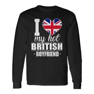 Camiseta de manga larga con diseño británico de I Love My Hot British Boyfriend - Product Image 1