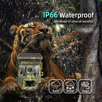 Caméra de chasse WiFi solaire Sensvision 4K 64MP, mini caméra de chasse pour vision nocturne, caméra de faune activée par le mouvement, IP66