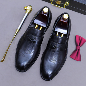 Zapatos de Alta Gama Hechos a Medida, Casuales, de Oficina, Ligeros, con Suela Suave, Estilo Inglés, Grabados, con Punta en Pico, Transpirables, Antideslizantes - Product Image 3