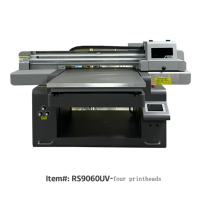 Mesin Printer UV Inkjet RONSU 9060, Printer UV Flatbed DTF untuk Label Kristal Visual, Mesin Cetak Akrilik dan Logam