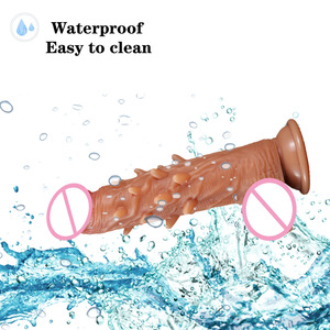 Dildo Grande de Silicona Líquida Suave con Textura de Púas, Dildo Monstruoso Impermeable con Glándulas Realistas y Testículos Realistas, Ventosa 2 - Product Image 2