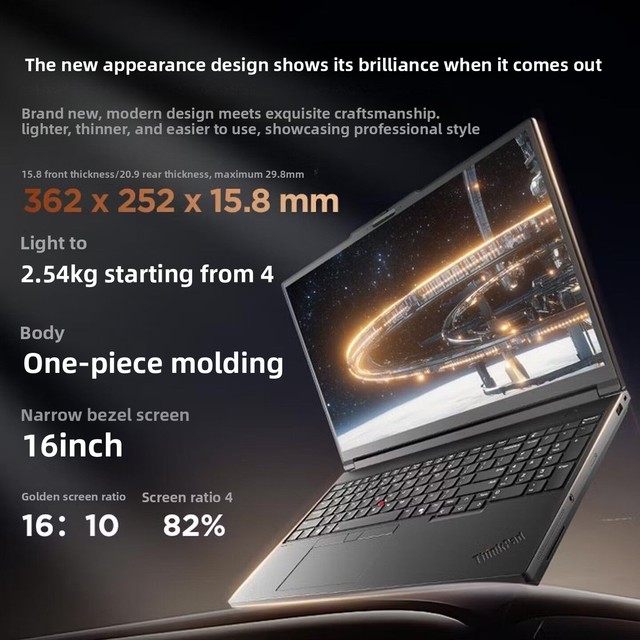 For ThinkPad T16g Intel AI 00CD Ultra7 255HX 32GB RTX 5080 SSD 120Hz 2-Year Warranty Business Laptop
