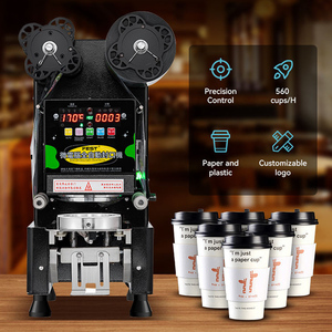 Bubble Boba Milk Tea Juice <b>Drinks</b> <b>Cup</b> Sealing Machine <b>Plastic</b> Paper PP <b>Cups</b> Electric Automatic <b>Cup</b> Sealer - Product Image 2