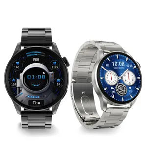 Reloj inteligente DT3 con Monitor de ritmo cardíaco, pulsera deportiva de lujo con pantalla redonda grande y doble correa, ECG