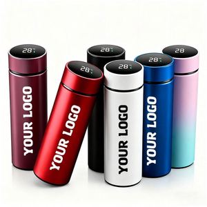 Promotion Business Gift Custom Logo Printed Gym Water Vacuum Orange Smart Thermal Bottle - Product Image 1