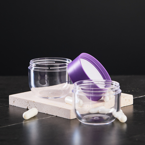 Premium Einzigartige Kunststoff-Kapselbehälter Nahrungsergänzungsmittel-Flasche Verpackung 60ml 2oz Weithalsflasche Klare Pillenflaschen Leer mit Deckeln - Product Image 2