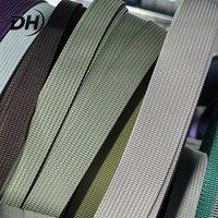 Sangle en sergé 100 % nylon couleur Pantone personnalisée, sangle tissée imperméable pour baskets et chaussures décontractées (matière première)
