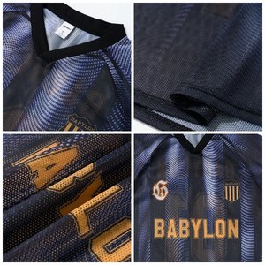 T-shirt court <span class=keywords><strong>de</strong></span> football américain en maille respirante personnalisé <span class=keywords><strong>de</strong></span> haute qualité, streetwear, édition limitée - Product Image 3