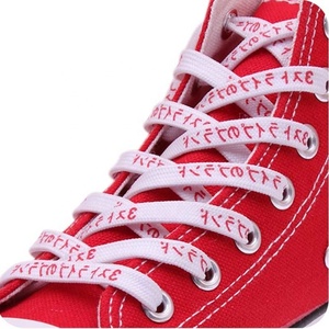 Olian – lacets de chaussures imprimés japonais à Double couche de 8mm de large, lacets <span class=keywords><strong>Katakana</strong></span> - Product Image 4