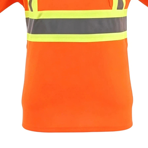 Camiseta de Seguridad Reflectante con Logotipo Personalizado OEM, Uniforme de Tráfico Vial de Secado Rápido con Cinta Plateada de 2 Pulgadas y Manga Larga, Clase 2 ANSI - Product Image 3