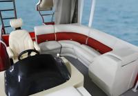 Bateau ponton en aluminium à deux étages durable de 25 pieds avec moteur puissant pour les longues croisières, la pêche et les loisirs.