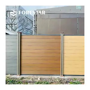 Recommend European Style Wood Grain Long Service Life Waterproof Composite Fence Panel Wpc Garden Fence