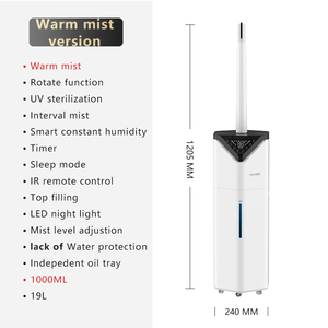 19L mới khuôn không khí siêu âm độ ẩm cho nhà máy phát triển trồng trọt ẩm ướt sương humidicator với Xoay vòi phun S - Product Image 2